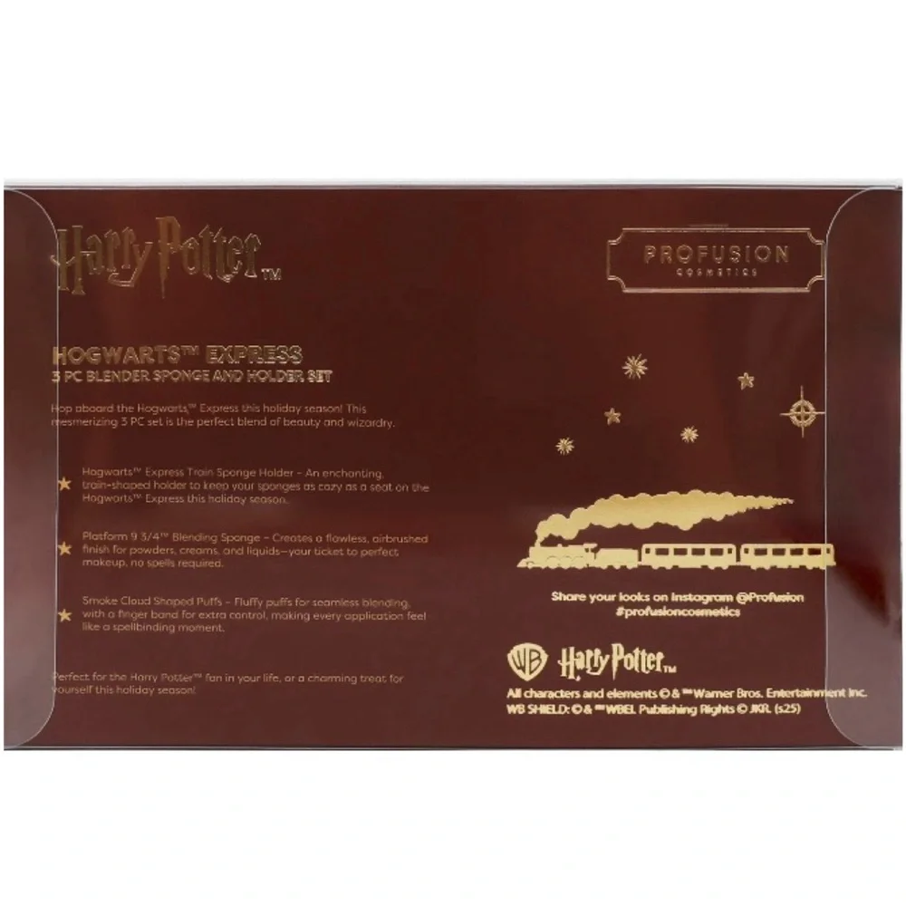 Profusion Cosmetics: Harry Potter Hogwarts Express 3 pc. Sponge and Holder Set